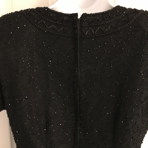 Vtg silk beaded short sleeve top India - Picture 8 of 11